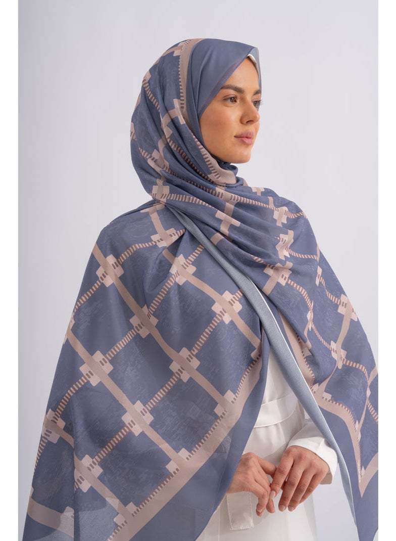 Alamki Women Hijab Stone matrx Printed Chiffon - Image 2